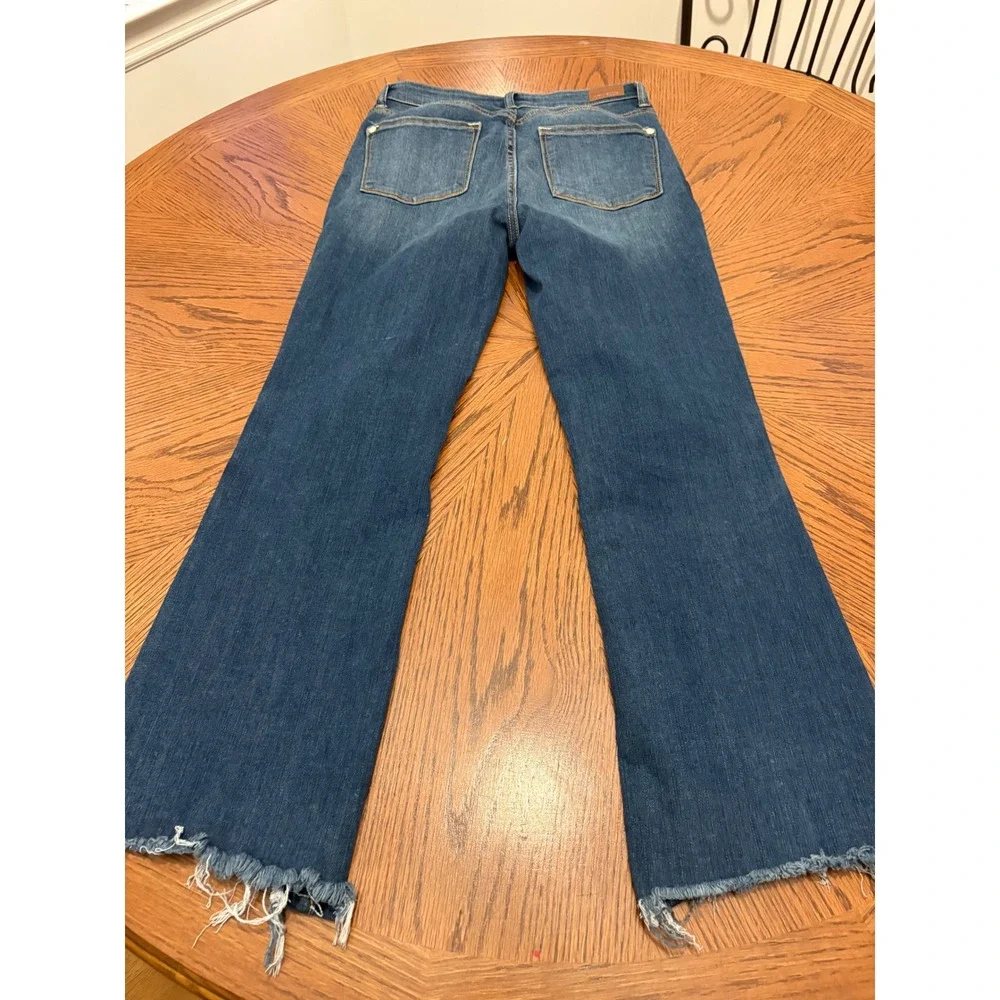 Judy Blue Cropped Boot Jeans Medium Wash Frayed Hem Size 5/27 Womens‎
